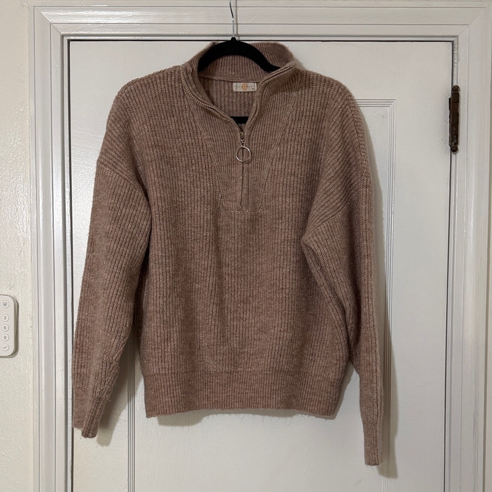 Cozy Brown Half-Zip Sweater